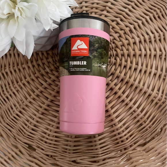 Ozark Trail 20 oz Stainless Steel Tumbler, Double-wall, Vacuum-sealed Pink NWT - Picture 1 of 15